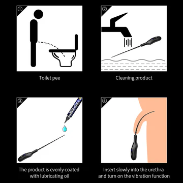JEUSN Urethral Orgasm 10 Frequency Vibrating Urethral Sound Urethral Plug Urinary Dilator Urethra Masturbation Rod Sex Toy for Men