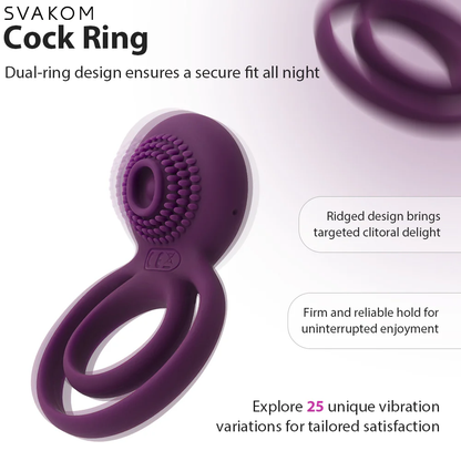 Svakom TAMMY Vibrating Doubl Cock Ringe