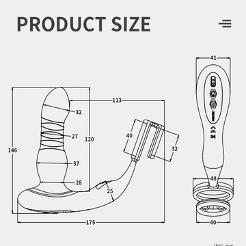 JEUSN Telescopic vibration electric Prostate Massager
