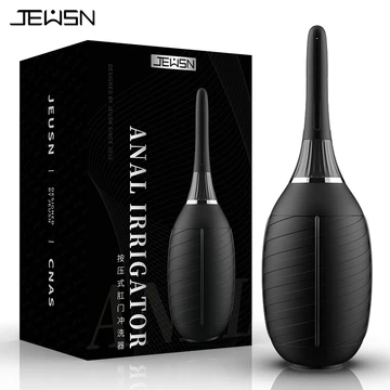 JEUSN ANAL IRRIGATOR Silicone douche enema syringe shower cleaning head anal beads butt plug attachment nozzle tip