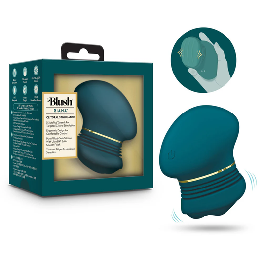 Blush Collection | Riana Silicone Clitoral Stimulator With 'AutoRub' Technology – In Dark Teal