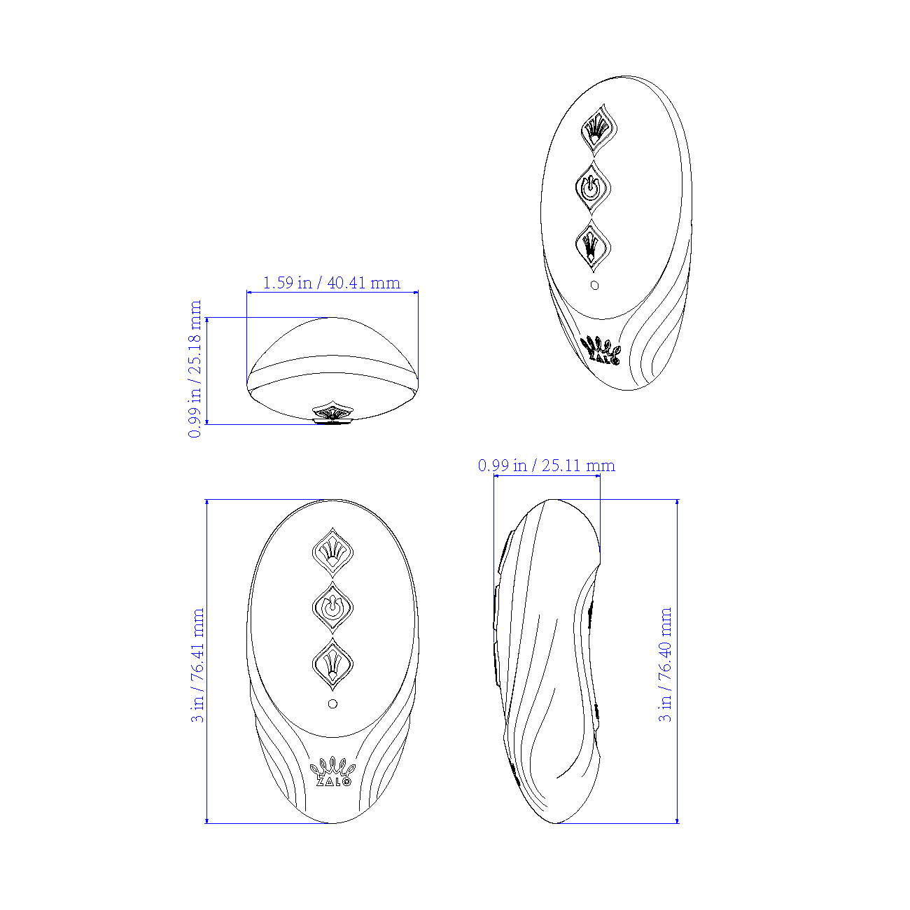 ZALO Bayek Smart Dual Stimulation Couples Ring App Control