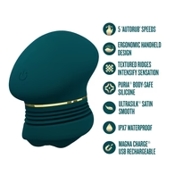 Blush Collection | Riana Silicone Clitoral Stimulator With 'AutoRub' Technology – In Dark Teal